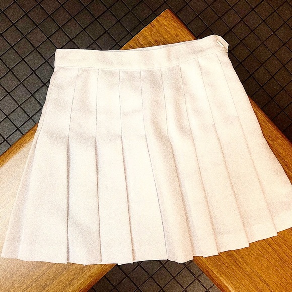 American Apparel Skirts Varsity Plain White Skirt Poshmark